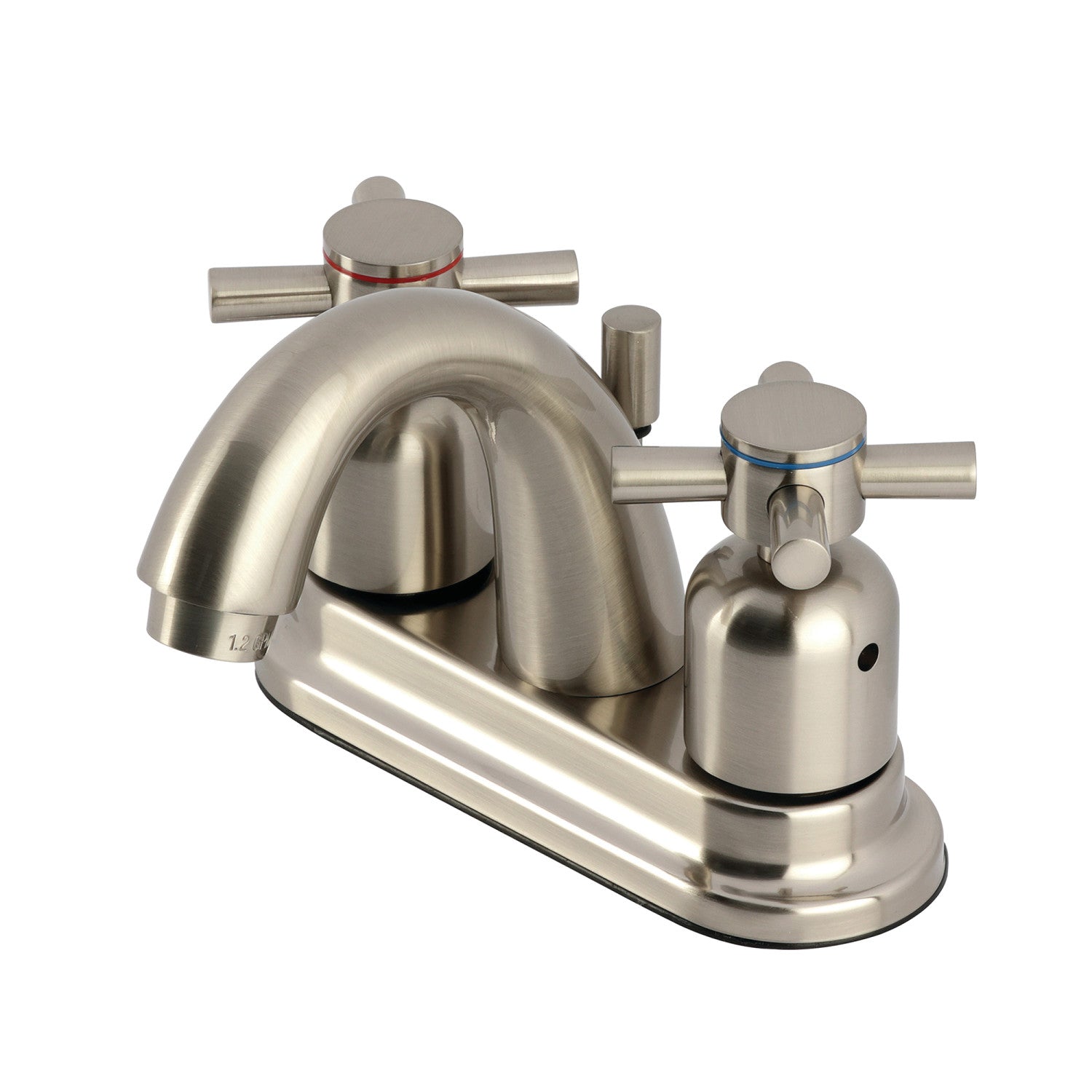 Kingston Tulare FB5618DX - Concord Double-Handle 3-Hole Deck Mount 4-Inch Centerset Bathroom Faucet with Pop-Up Drain, Brushed Nickel — image 1